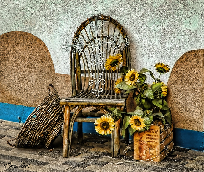 Chair and Flowers - ID: 16025200 © Sherry Karr Adkins