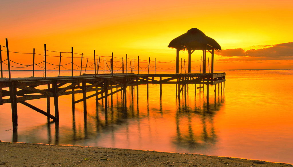 Wolmar pier at sunset