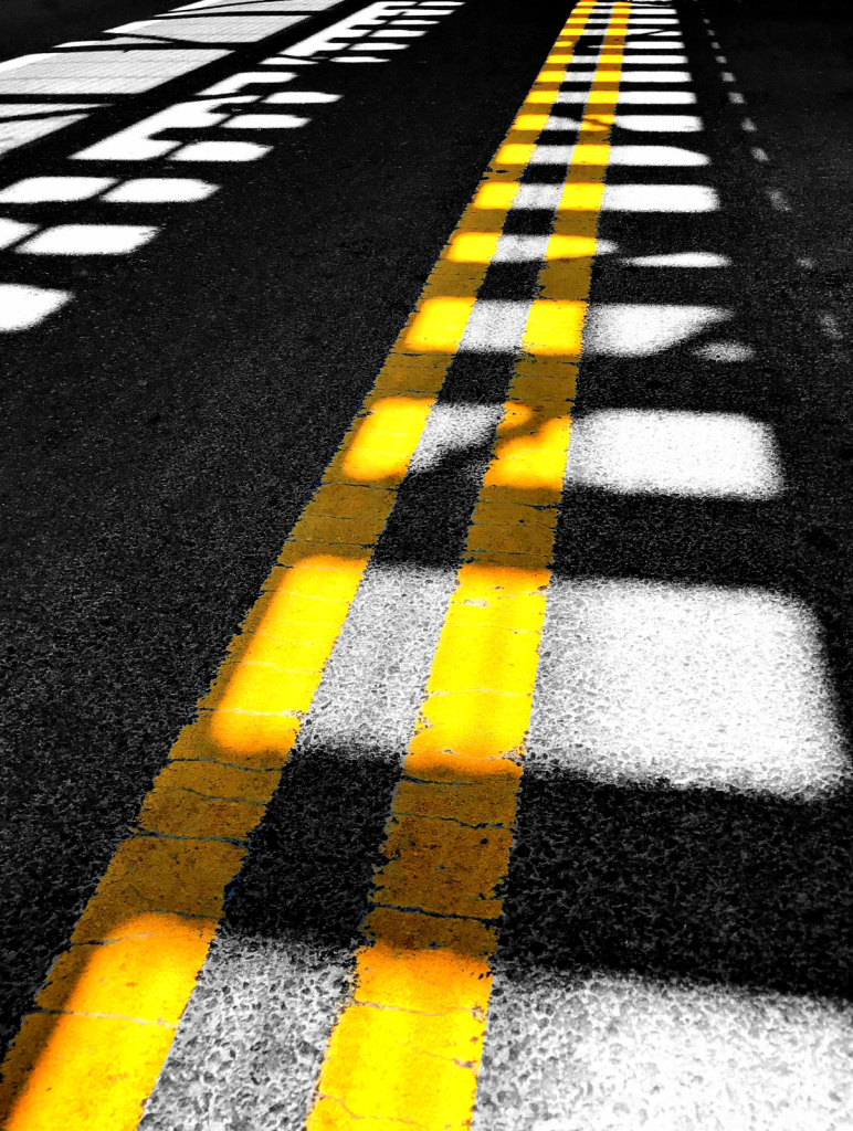 Shadows on road