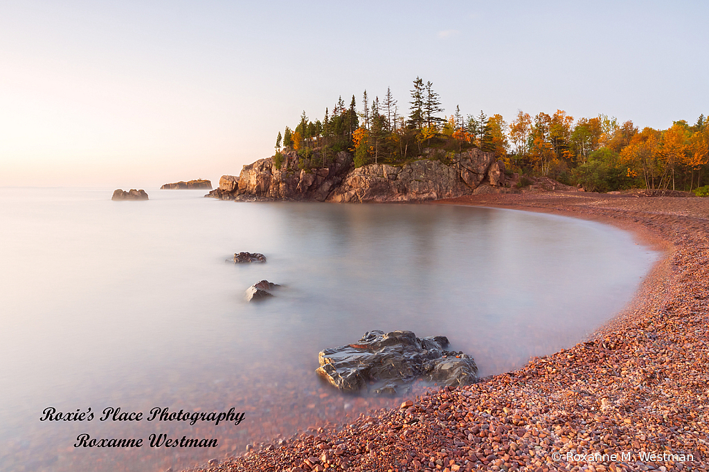Sunrise on Lake Superior at Black Beach - ID: 16027256 © Roxanne M. Westman