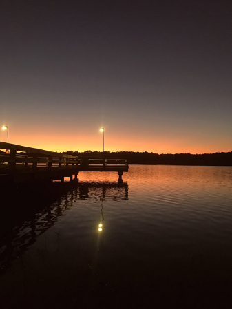 Golden horizon at the pier