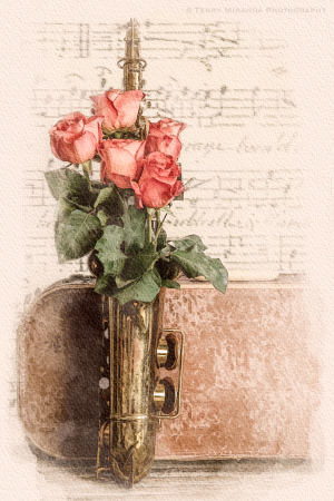 Saxophone with Roses