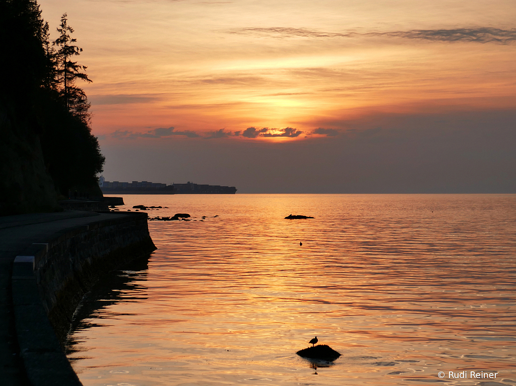 Seawall sunset, Vancouver BC