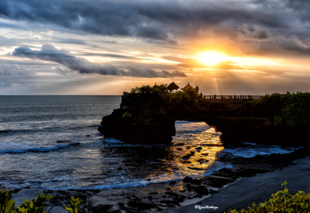 Sea temple at Sunset