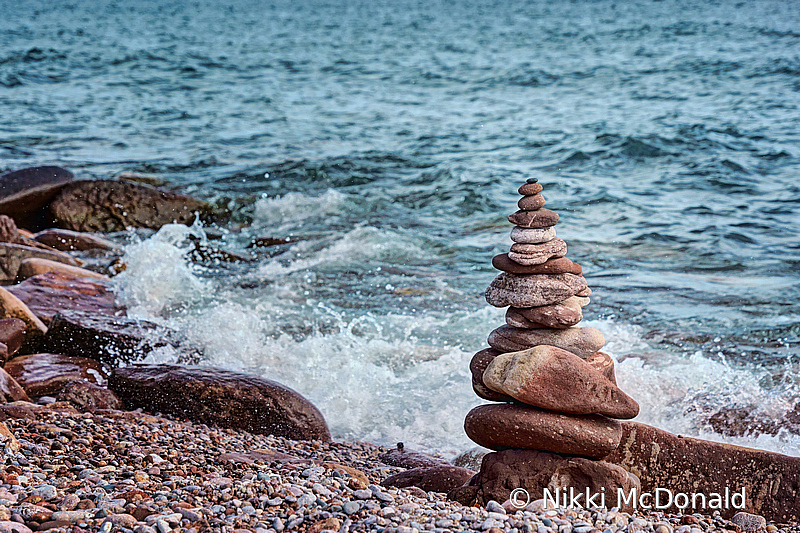 Presque Ile Beach Cairn