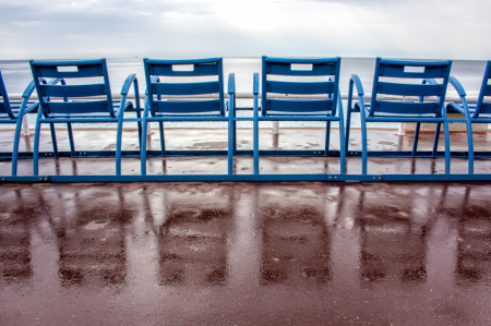 Iconic Blue Chairs of Nice