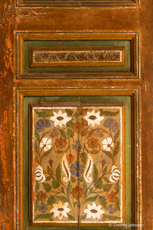 Door in the Bahia Palace in Marrakesh