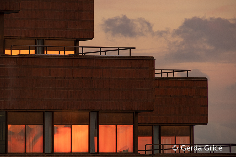 Sunset Reflections on the Federal Govt. Bldg.