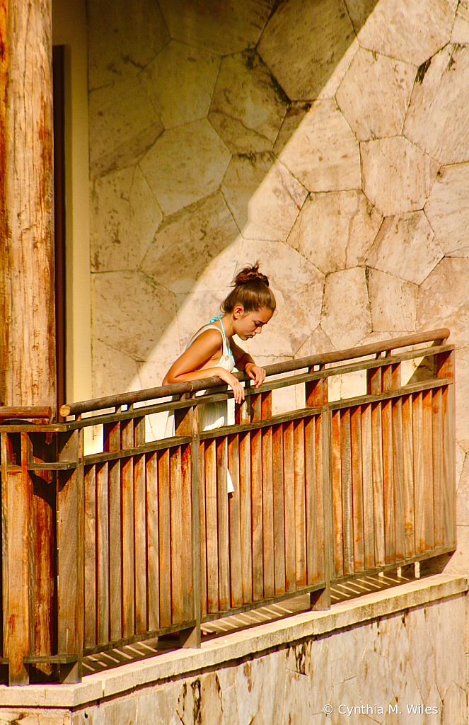 Girl on Balcony 