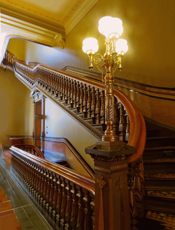 Stairs And Lighting At Capitol Building