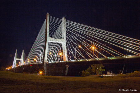 Mississippi Bridge By Night