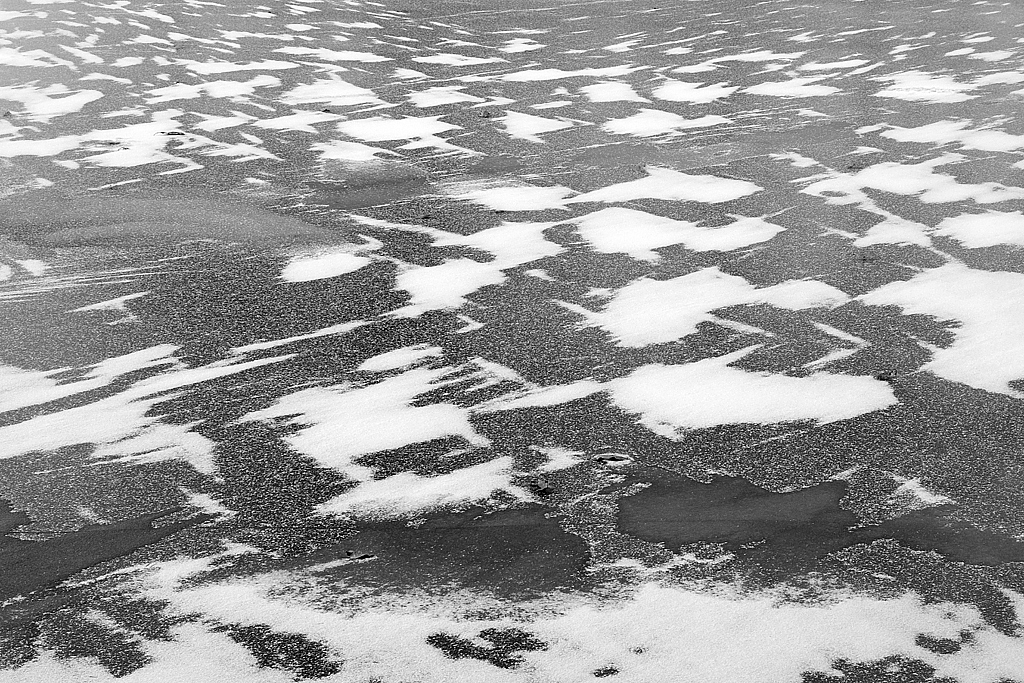 Snow Patterns On Ice