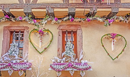Season's Decoration in a French village.