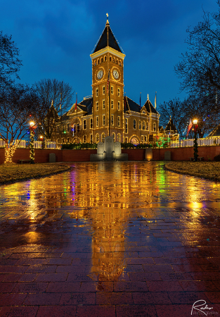 Courthouse: Rainy Winter's Evening