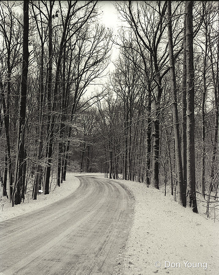 Snowy Road At Brown County State Park - ID: 15970205 © Don Young