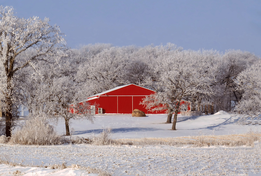 Red Barn In The Snow - ID: 15970145 © Carolyn  M. Fletcher