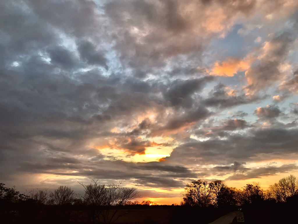 Moody but colorful sunset - ID: 16041575 © Elizabeth A. Marker