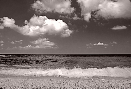 Aegean Sea-scape. BW.