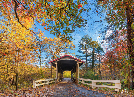 Covered Bridge in Autumn