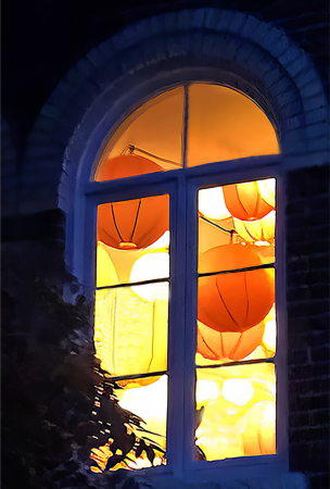 Lanterns in Window