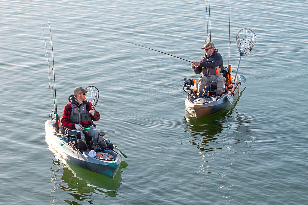 Friends out for the morning catch