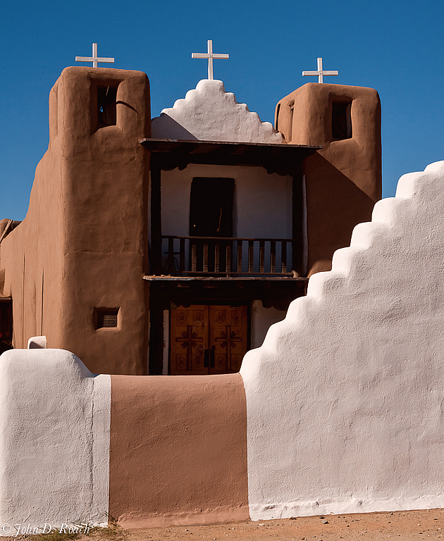 Adobe Church in Taos Pueblo, NM - ID: 16043751 © John D. Roach