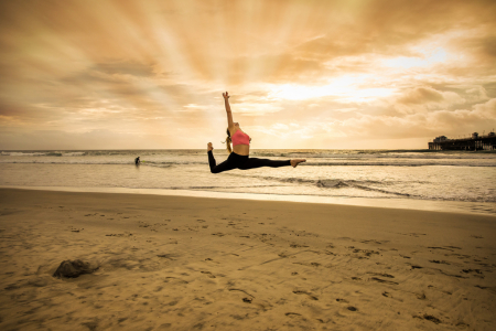 Leaping at Sunset