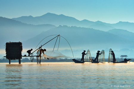 Fishing in Inle Lake