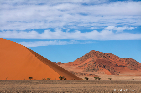 Giant Red Sand Dunes in Namibia