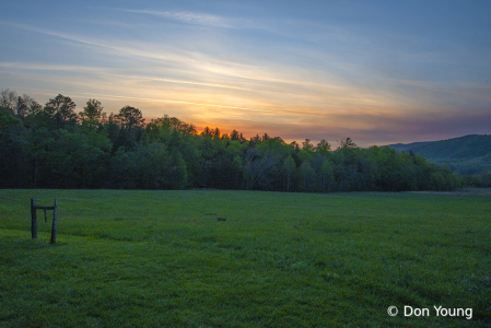 Sunset at Cades Cove, Great Smoky Mountains