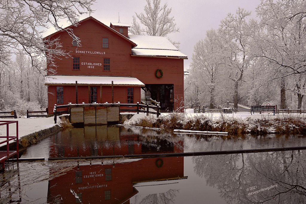 Reflection of the Mill - ID: 16067233 © Stephen D. Lewis