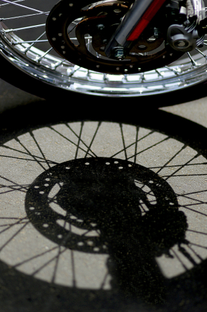 Motorcycle Wheel Shadow