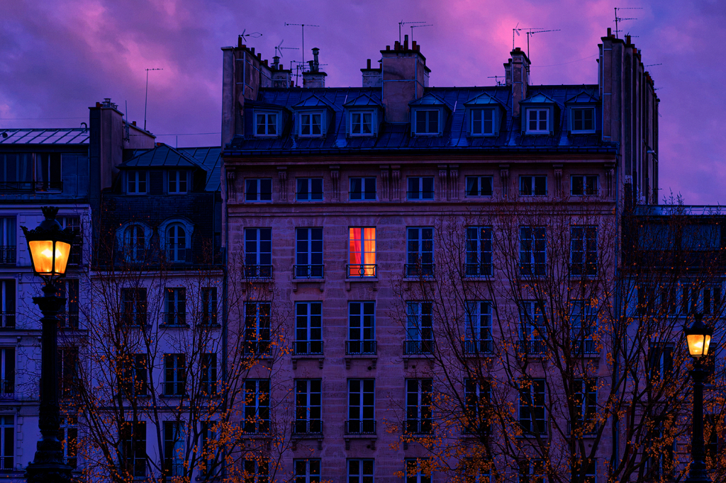 Warm Glimmers of Parisian Dusk