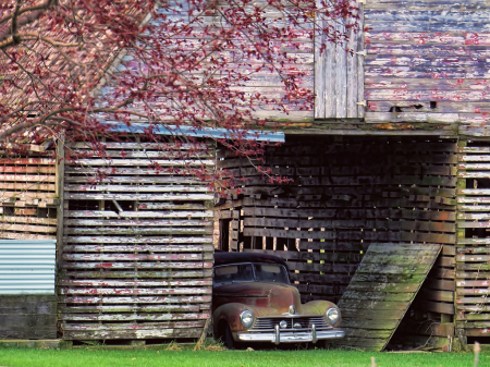 Old Building Old Car