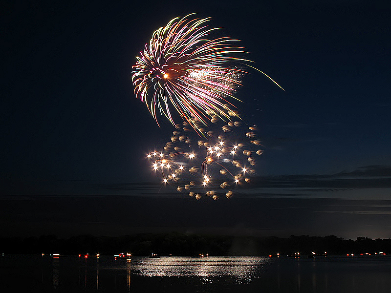 Fireworks Over the Lake