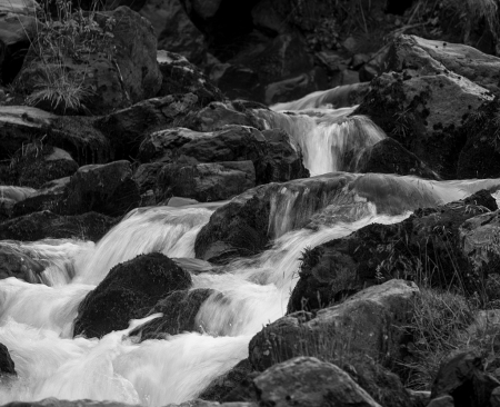 Black and White Mountain Stream