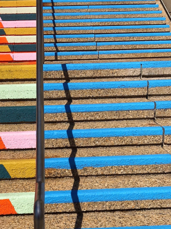 Railing shadows and Steps