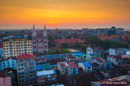 Morning Sky Over Yangon