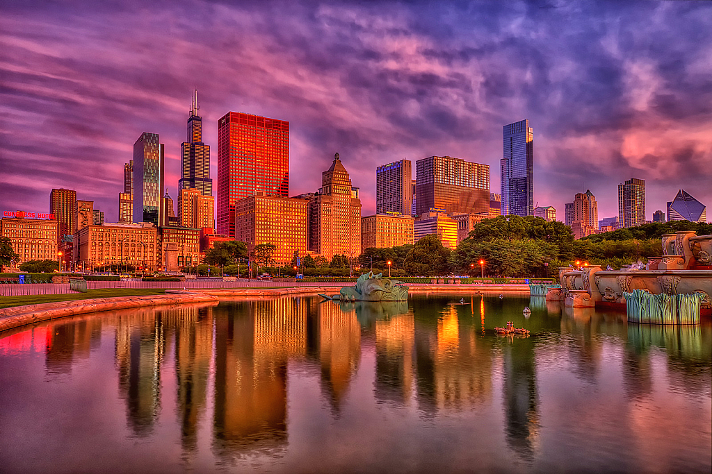 Chicago Skyline Reflections