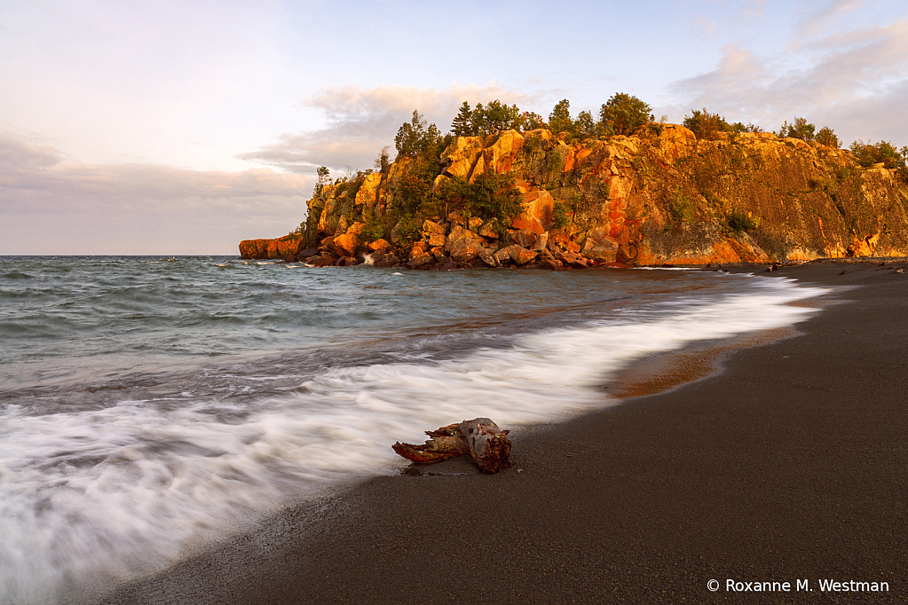 Driftwood on the shore of Lake Superior MN