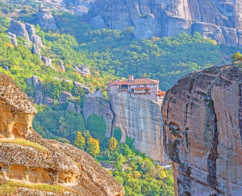 Monastery on the rock. Meteora.