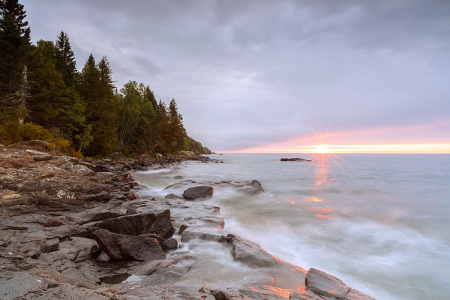 Rocky shoreline of Lake Superior