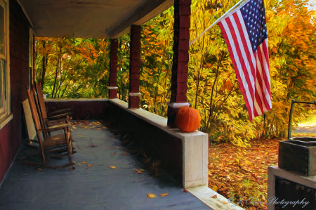 Autumn Maine Porch