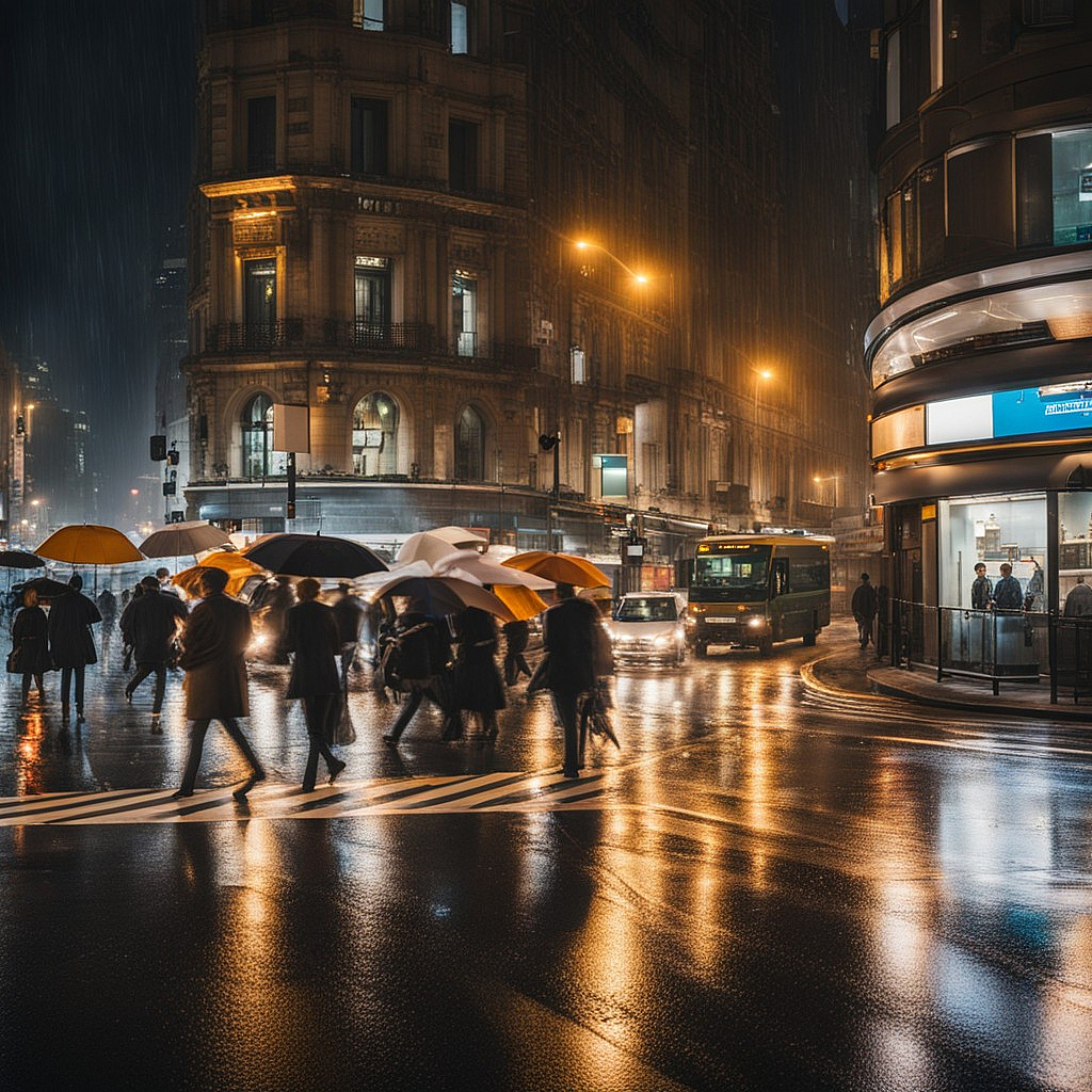 Walking in the rain