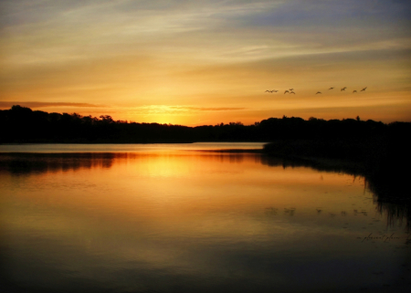 Sunrise over Buell Lake