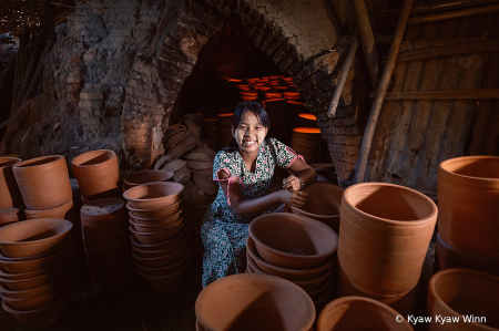 Smiling Girl from Pottery Workshop 