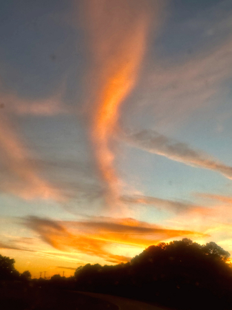Golden lines in the sky