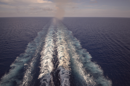 Stern of MSC cruise ship
