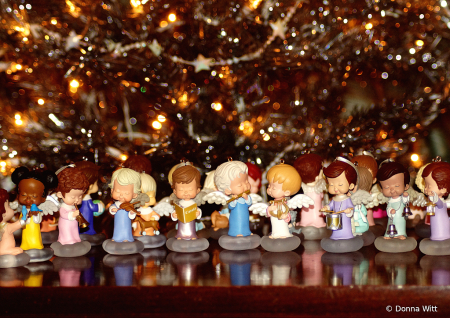 ANGELS GETTING READY TO GO ON THE TREE