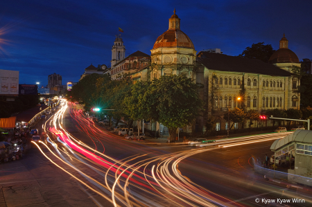 Evening of Rangoon City 